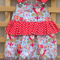 Retro-Inspired Child Dress "Goody-Goody Gumdrops - Polka Dot Orange" Size 2-3