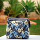 50s Inspired Hobo Bag - Blue Vines - Thumbnail 2