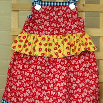 Retro-Inspired Child Dress "Goody-Goody Gumdrops - Butterflies" Size 3-4