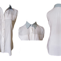 POP COLLAR SHIRT (blue)