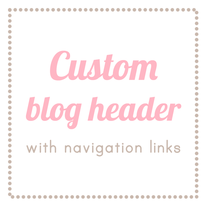 blog header with navigation links