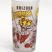 Vintage Souvenir Arizona State Drinking Glass Tumbler