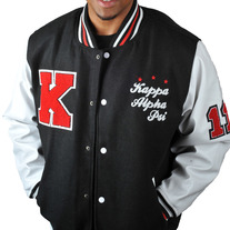Kappa Alpha Psi "K" Wool Letterman BLK