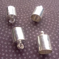 Silver color jewelry end caps
