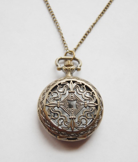 Victorian pocket watch necklace