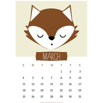 2012 Calendar - February Digital Download 5x7"