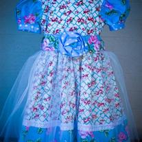 Party Dress "Vintage Roses" ~ Size 6-7