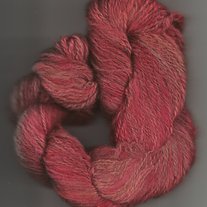 160 Yards Smaug Red Hand Spun Dyed Alpaca Scarf Yarn