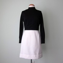 vintage black and white dress M/L