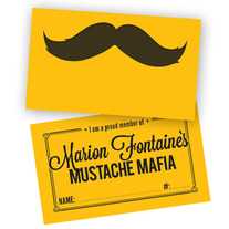'Marion Fontaine Mustache Mafia' Membership Card