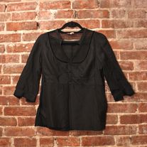 Black J. Crew Silk Blouse