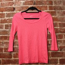J. Crew Pink 3/4 Length Tee