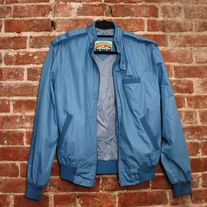 Sporty Vintage Blue Windbreaker