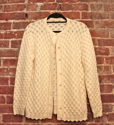 Vintage Ivory Cardigan Sweater