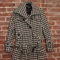 Black & White Houndstooth Coat
