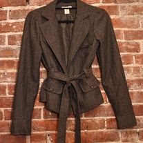 Dark Brown Herringbone Jacket