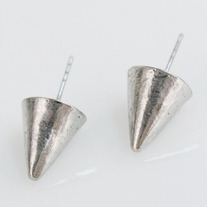 Silver Spike Stud Earrings