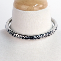 Silver Tribal Collar Choker