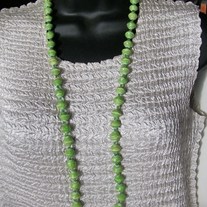 Margarita Lime Green Hand Made Paper Bead Necklace