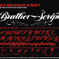 Brather Script Font by Mister Chek