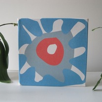 "Picasso Splat" 8x8 Stretched Canvas