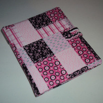 Handmade Kindle or Nook Cover Pink & Black