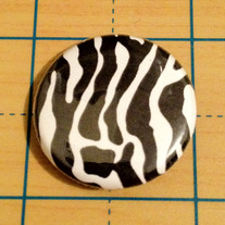 Zebra print 1 inch pinback button