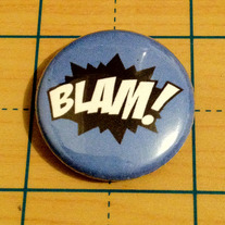 BLAM! comic book action 1" pinback button