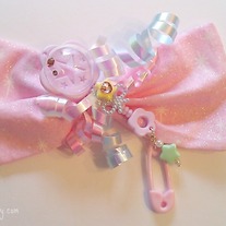 Sparkly Rattle Bow - Lavender