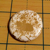 Word Explosion Yellow typeface 1 inch pinback button