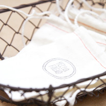 Stamped Cotton Drawstring Bags