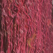 50 Yds Indian Paintbrush Orange Handspun Chunky Mohair Wool Texas Yarn