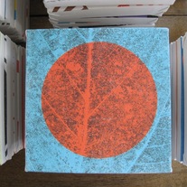"Japanese Moon Leaf" 8x8 Stretched Canvas
