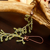 Branch Kelp Seed Bead Earrings