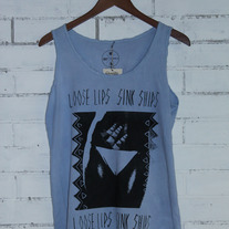 loose tank blue