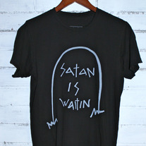 waitin tee vintageBlk