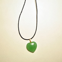 Blue-Green stone heart necklace