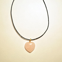 Pink stone heart necklace