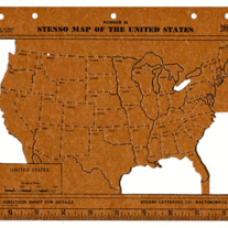 Vintage Stenso Stencil - Map of the United States #1