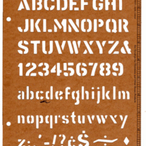 Vintage Stenso Stencil - No.11, 3/4" Gothic Letters