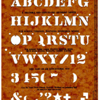 Vintage Stenso Stencil - No.34, 3/4"
