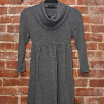 Charcoal Cowl-neck Sweater Tunic