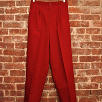 Vintage Cranberry Pleated Trousers