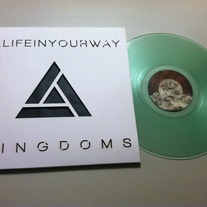 Kingdoms Coke Bottle Green Vinyl w/Wood Grain White on Black Custom Die-Cut Sleeve