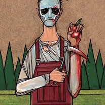 Behind The Mask Limited Edition Art Print by Matt Cipov