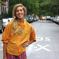 Vintage Mustard Button-down Blouse