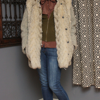Vintage Faux Fur & Sweater Coat
