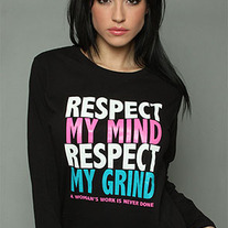 The GRIND Long Sleeve Tee in Black