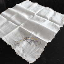 Embroidered Souvenir Hankie - Panama