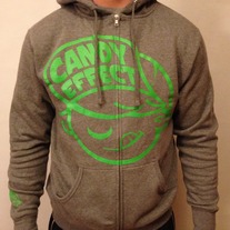 "That Dude" Grey/Neon Green Zip Up Hoodie